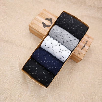 KOMFIEZ -  Mid-calf high quality luxurious cotton Men's Socks Boxed 5 Pairs